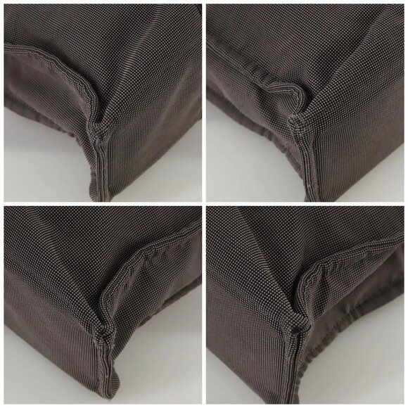 HERMES Her Line MM Hand Bag Canvas Gray Auth 103385 - Picture 14 of 16